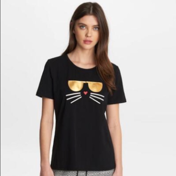 Karl Lagerfeld Tops - Karl Lagerfeld Paris | Cat Face Choupette Tee | S